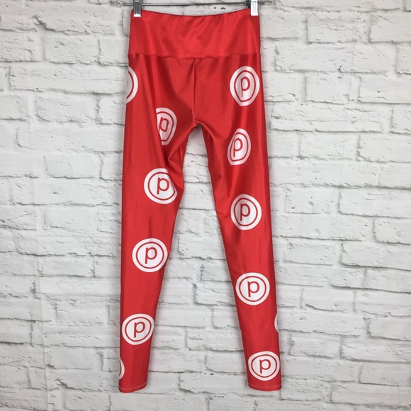 Goldsheep Pure Barre Logo Leggings Red Small - Picture 2 of 8